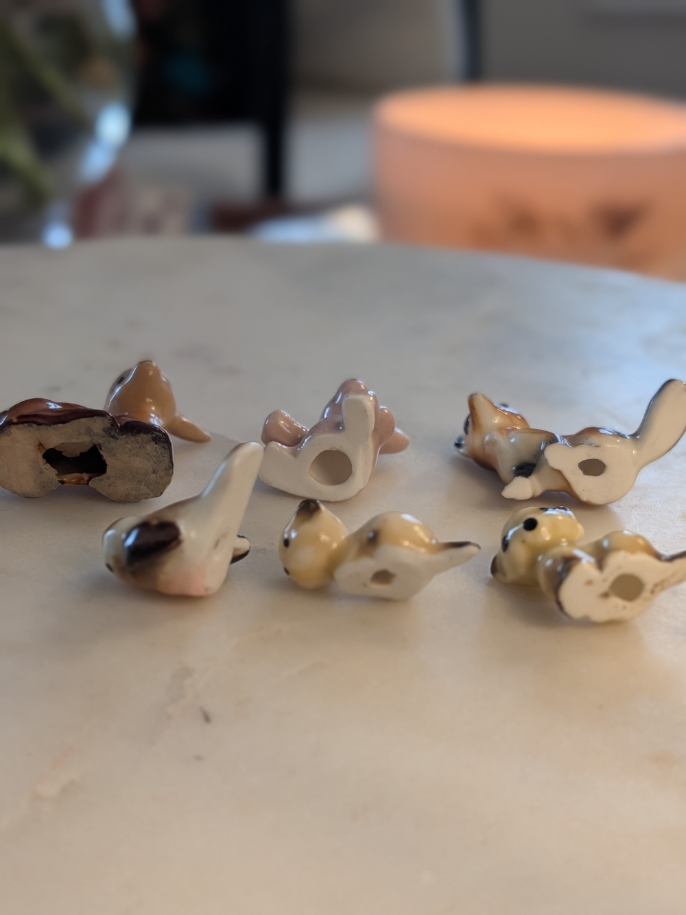 Mini Ceramic Woodland Animal Figurine Set Of 6 Vintage - Picture 8 of 14